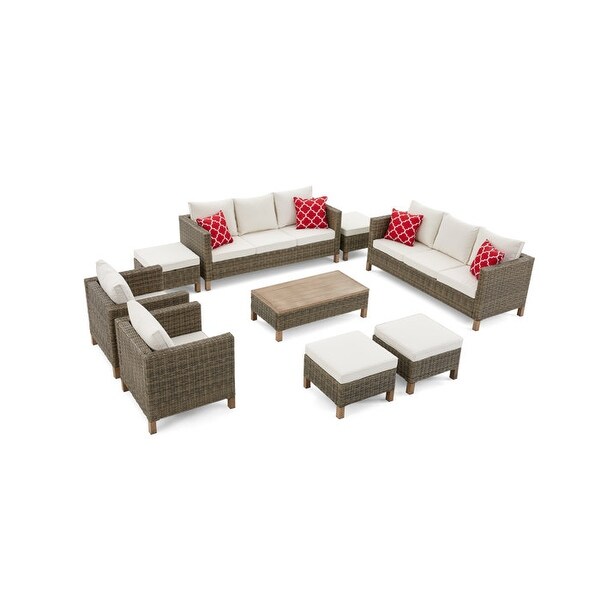 9 Piece Sectional Seating Group with Cushions