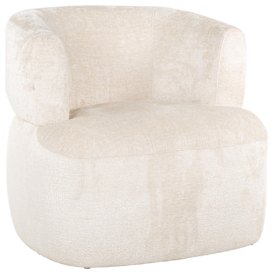 White Chenille Easy Chair  OROA Donna   Transitional   Armchairs And Accent Chairs   by Oroa   Distinctive Furniture  Houzz