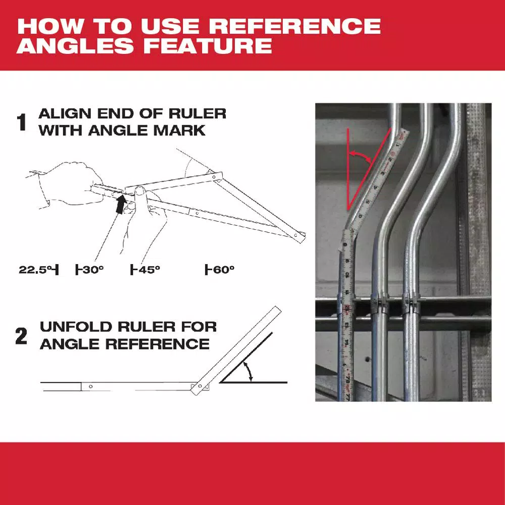 Milwaukee 78 in. Composite Folding Ruler and#8211; XDC Depot