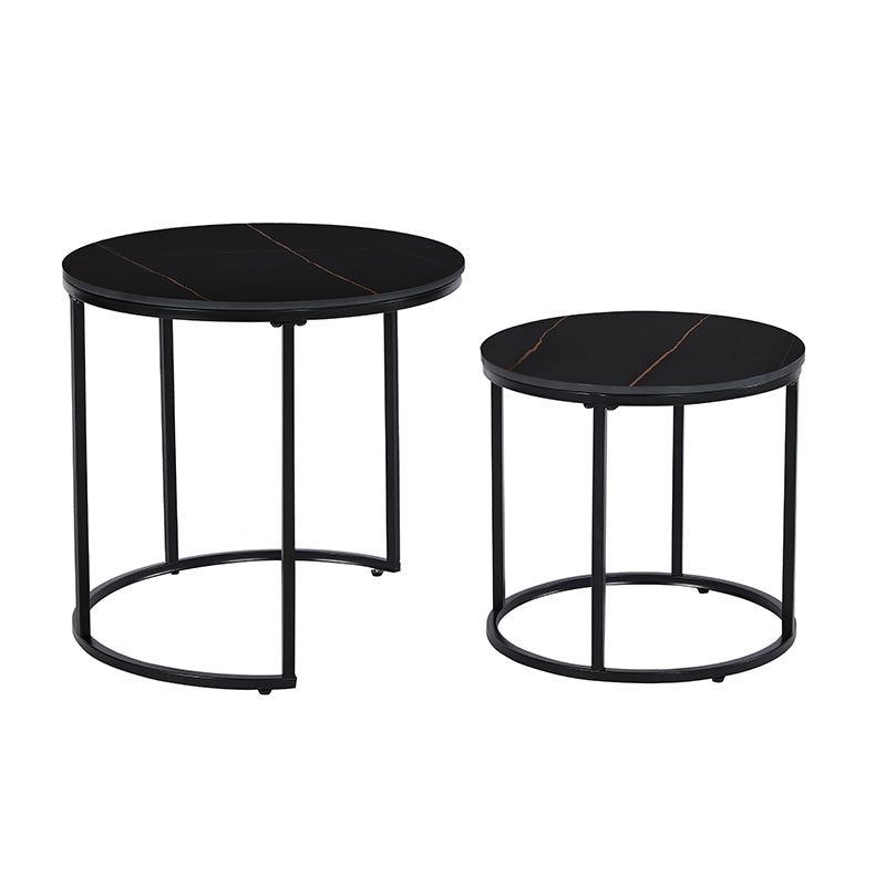 FLEX Nest of 2 Tables Sintered Stone - Black