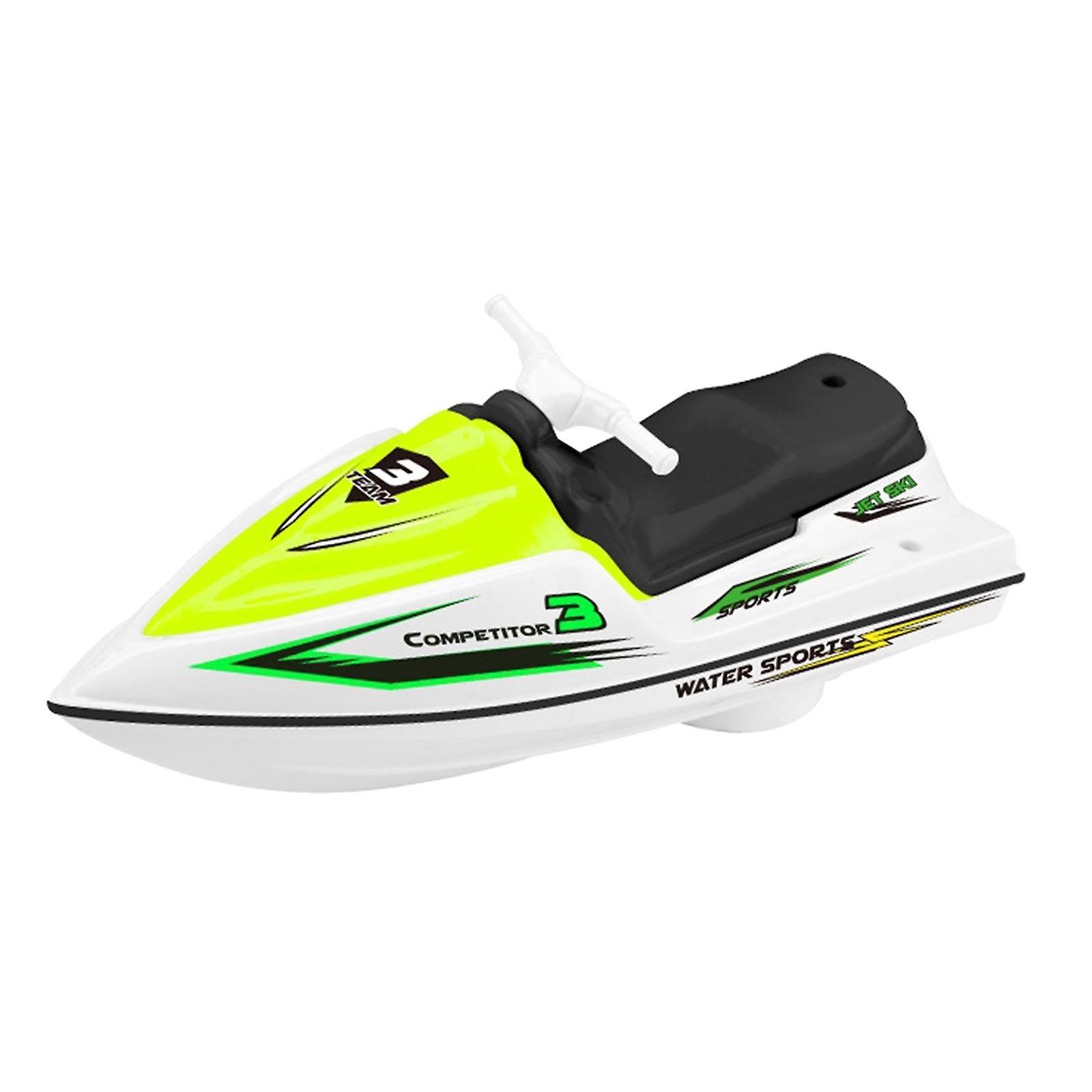 Electric Speed Boat Toy Boat Tub Toy Boat Bathtub Toy For Children Baby Kids Yellow And Green