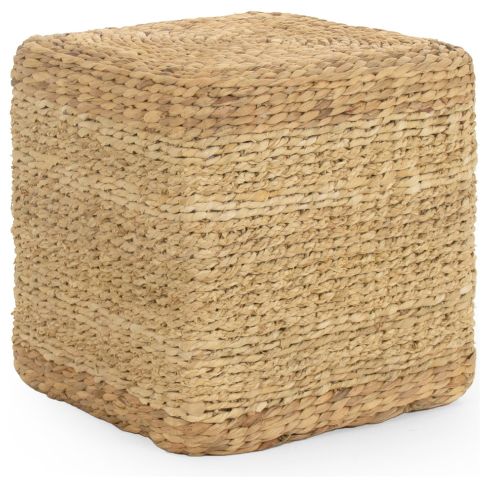 Woven Cube Ottoman  16x16 quot  Beach Style   Footstools And Ottomans   by Zentique  Inc.  Houzz