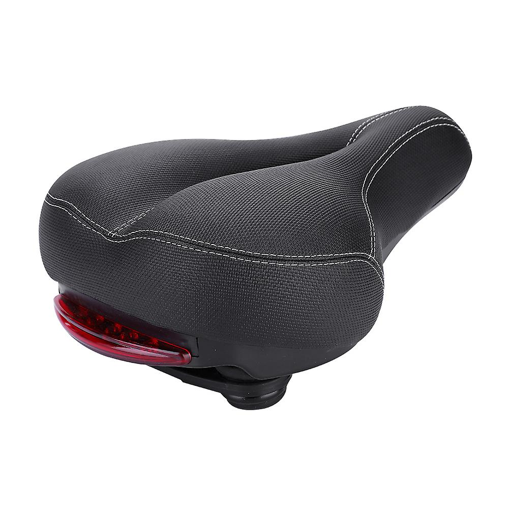 Mountain Road Bike Soft Seat Saddle With Tail Light Replacement Bicycle Accessory