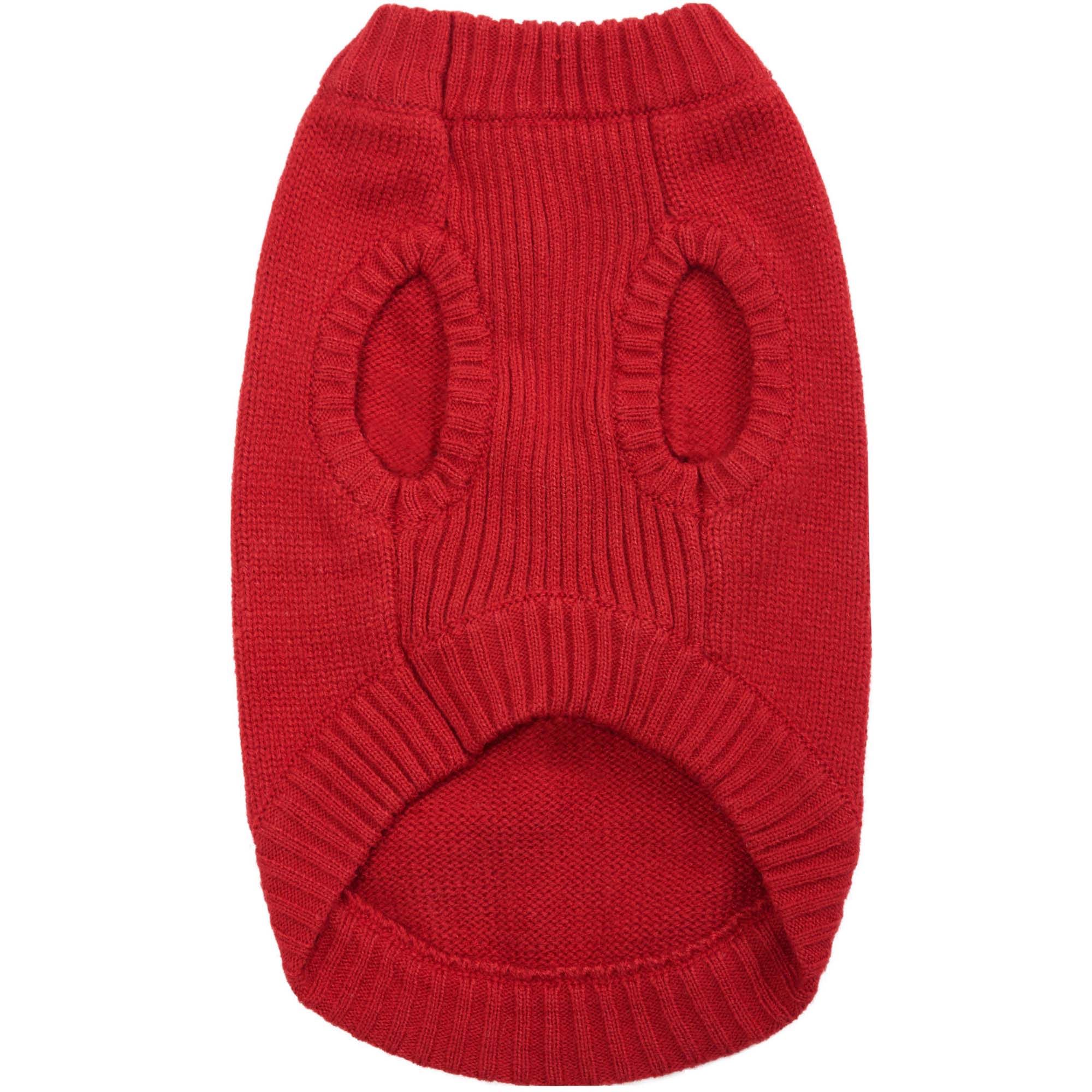 Blueberry Pet Red Heart For Love of Pets Dog Sweater， 3X-Small