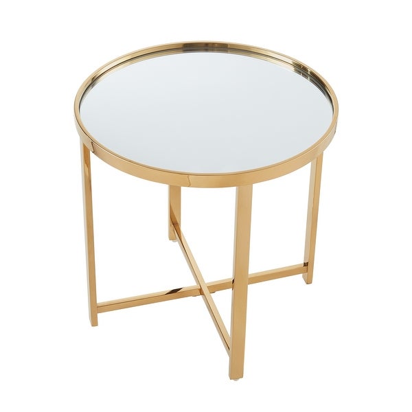 Maxen Mirrored Top End Table