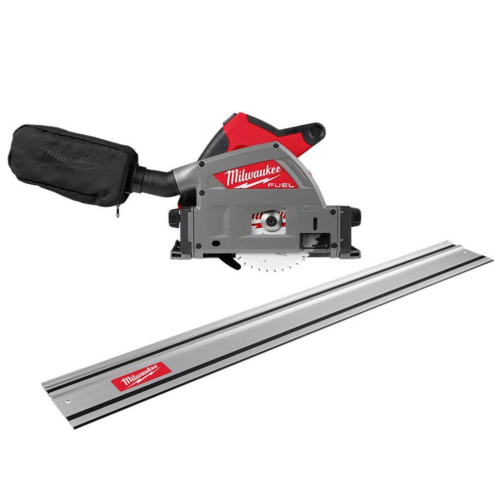 MW M18 FUEL 18-Volt Lithium-Ion Cordless Brushless 6-12 in. Plunge Cut Track Saw with 55 in. Track Saw Guide Rail 2831-20-48-08-0571