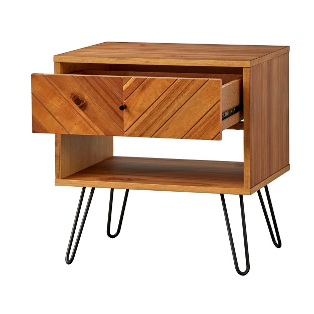 Alexandria 1 Drawer End Table Oak Lifestorey