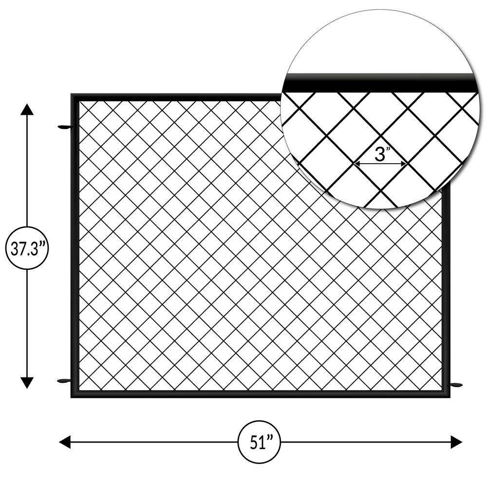 Vigoro 37.3 in. H x 51 in. W Steel Diamond Mesh Garden Fence Panel 860640