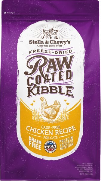 Stella and Chewy's Chicken Flavored Raw Coated Cage Free Dry Cat Food