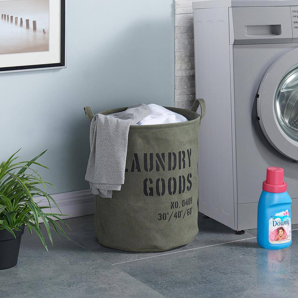 DANYA B Army Canvas Laundry Bucket LY952