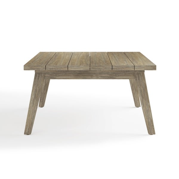 WyndenHall Luna 43 inch Wide Contemporary Outdoor Coffee Table in Brushed Natural Acacia - 25.5