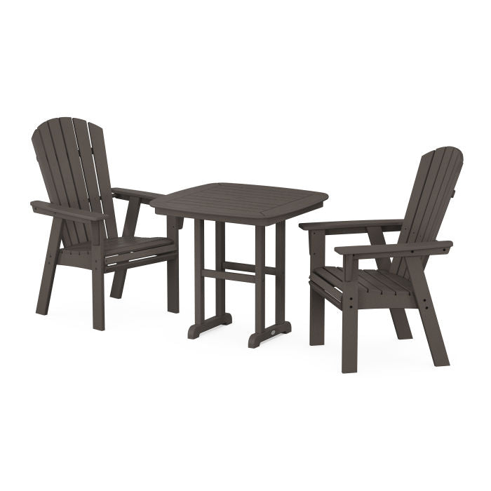 Polywood Nautical Adirondack 3-Piece Dining Set in Vintage Finish PWS1217-1-V