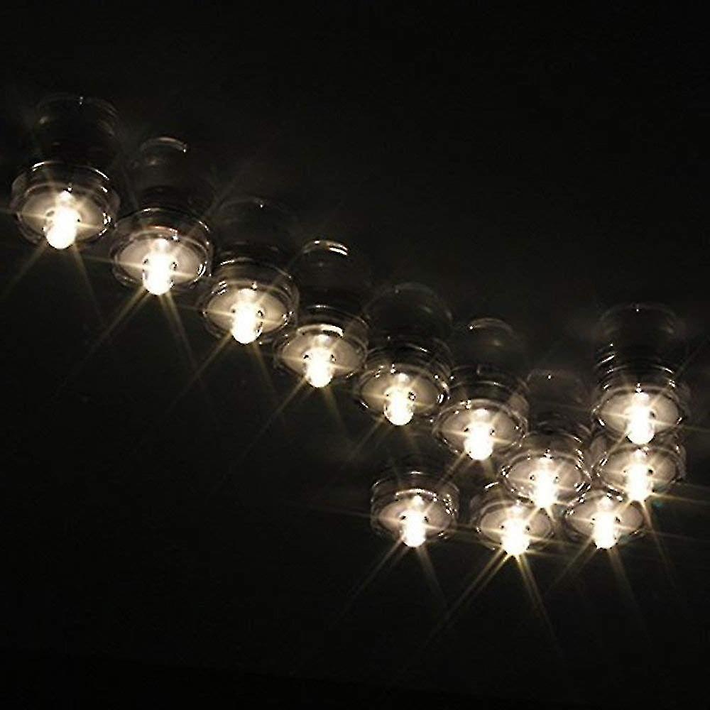 12x Led Waterproof Submersible Tealights Flameless Tealight Battery-operated Sub Lights