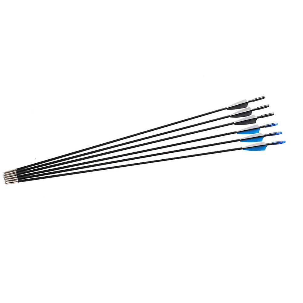 6pcs Fiberglass Archery Target Arrows Youth Kids Practice Arrow For Recurve Bow