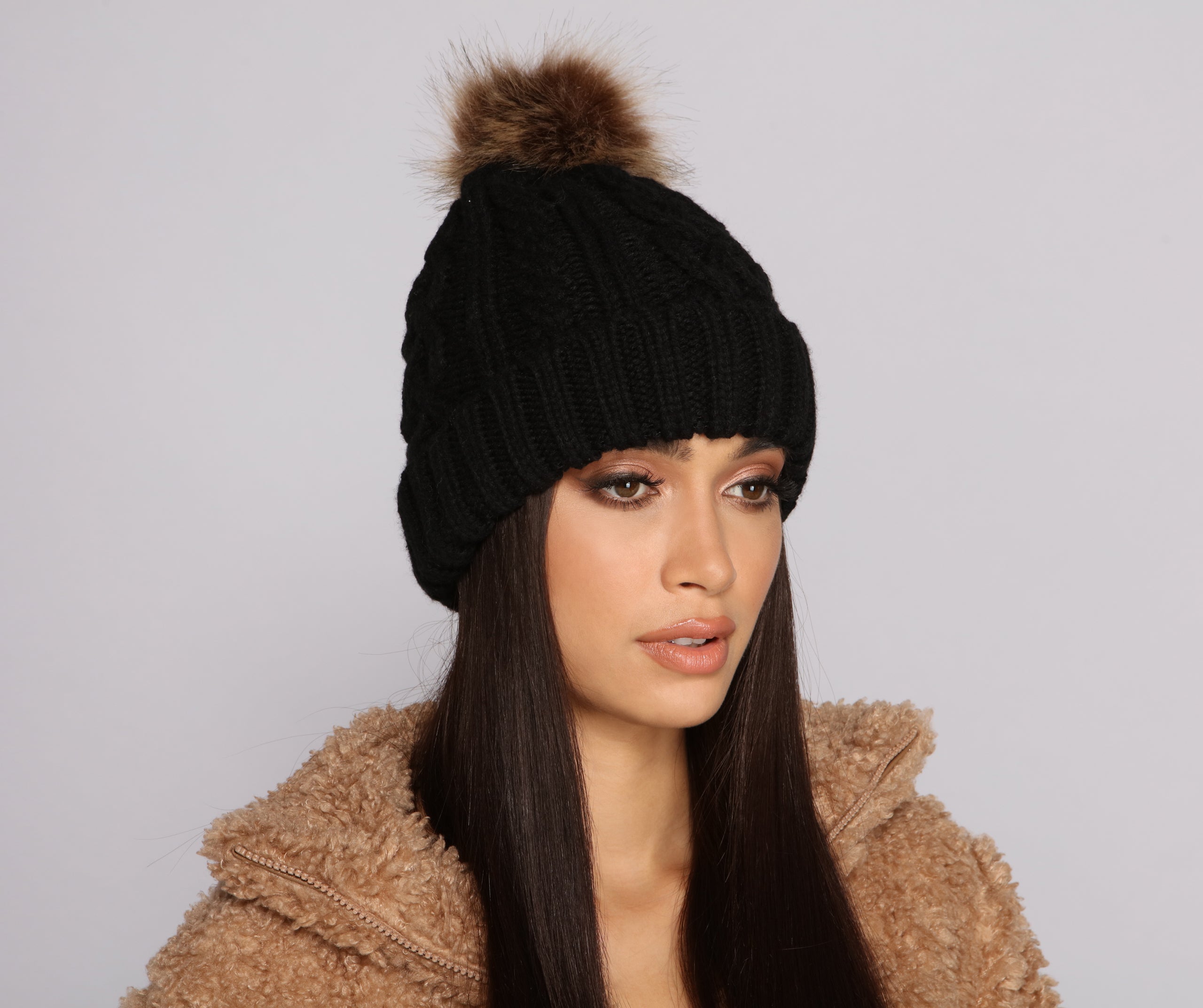 Cozy and Chill Pom Knit Beanie