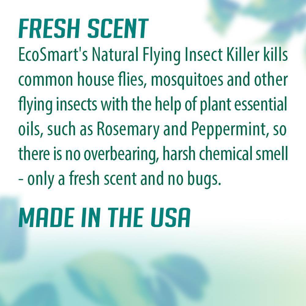 EcoSmart 14 oz. Natural Flying Insect Killer with Plant-Based Rosemary and Peppermint Oil Aerosol Spray Can (2-Pack) ECSM-33525-01EC