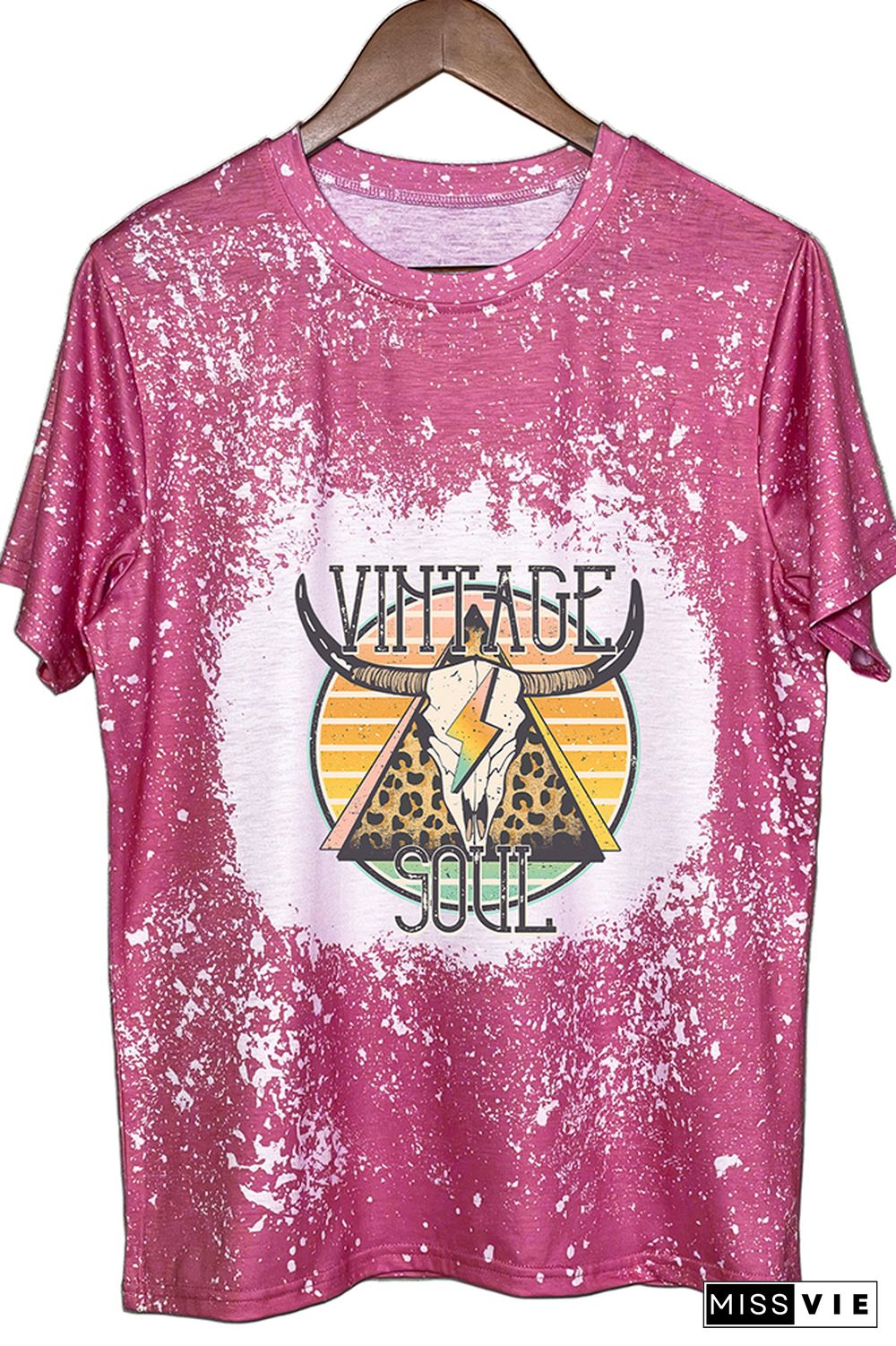 Vintage Soul Longhorn Retro Graphic Tee Wholesale