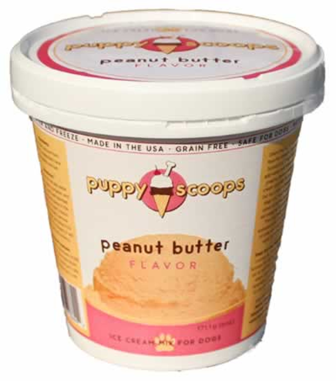 Puppy Cake Puppy Scoops Peanut Butter Flavored Dog Ice Cream 6 Oz.