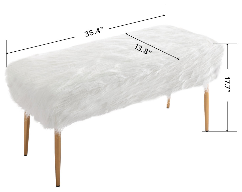 Layla Vanity Bench   Midcentury   Vanity Stools And Benches   by Impressions Vanity Company  Houzz