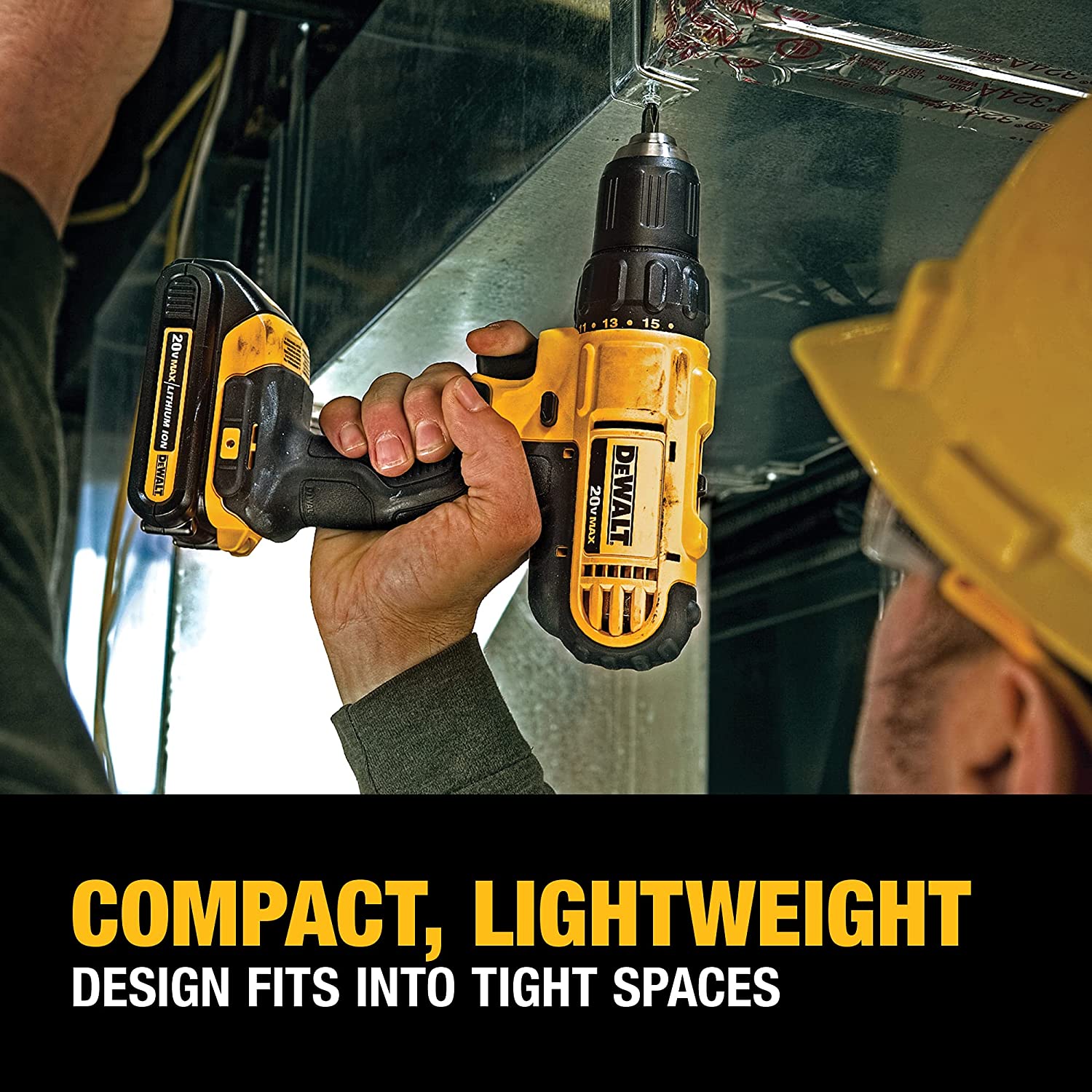 DEWALT 20V Max Cordless Drill / Driver Kit， Compact， 1/2-Inch (DCD771C2)