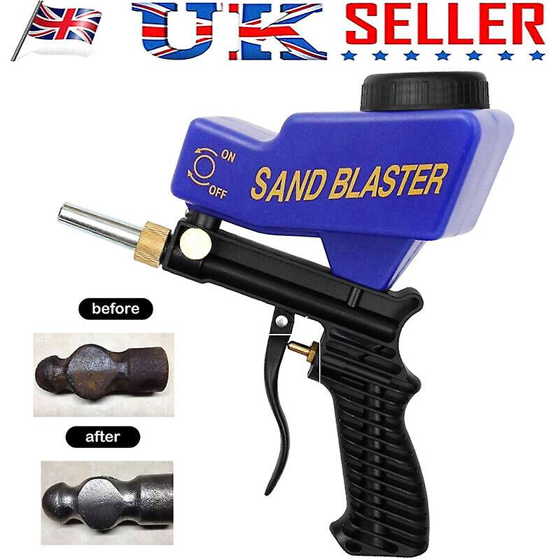 Uk Portable Air Speed Gun Sand Blaster Sandblaster Sandblasting Remove Rust Tool W12595054