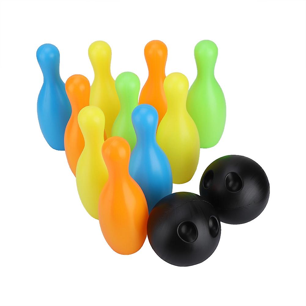 Colorful Bowling Ball Play Baby Sport Toys Kids Game Toy Set 10 Pins and 2 Balls(17cm)