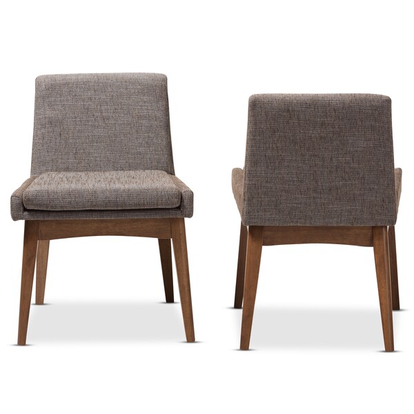 Carson Carrington Lillestrom Mid-Century Modern and Gravel Upholstered Dining Chairs