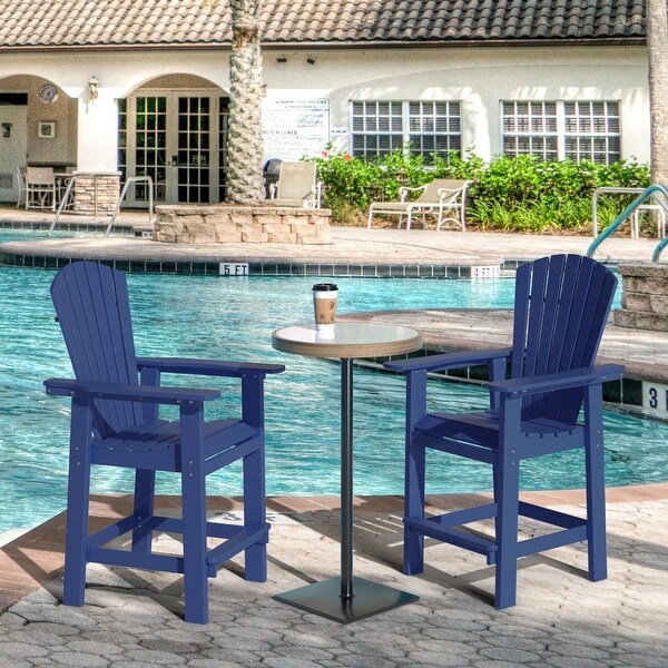 Patio Bar Stools Chairs Outdoor Tall Adirondack Arm Chairs Set of 2and4