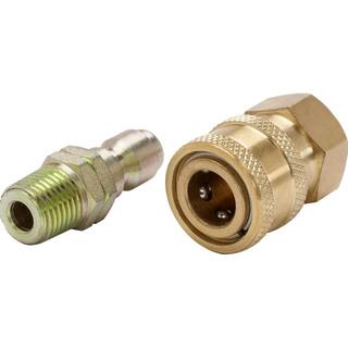 Powercare 14 in. Male to 14 in. Female Quick-Connect NPT Brass Coupler AP31038B