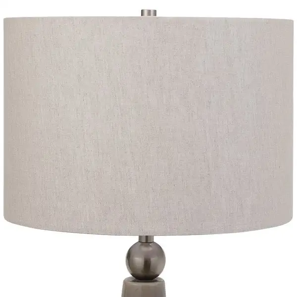 Dove Grey Ceramic 1-light Table Lamp