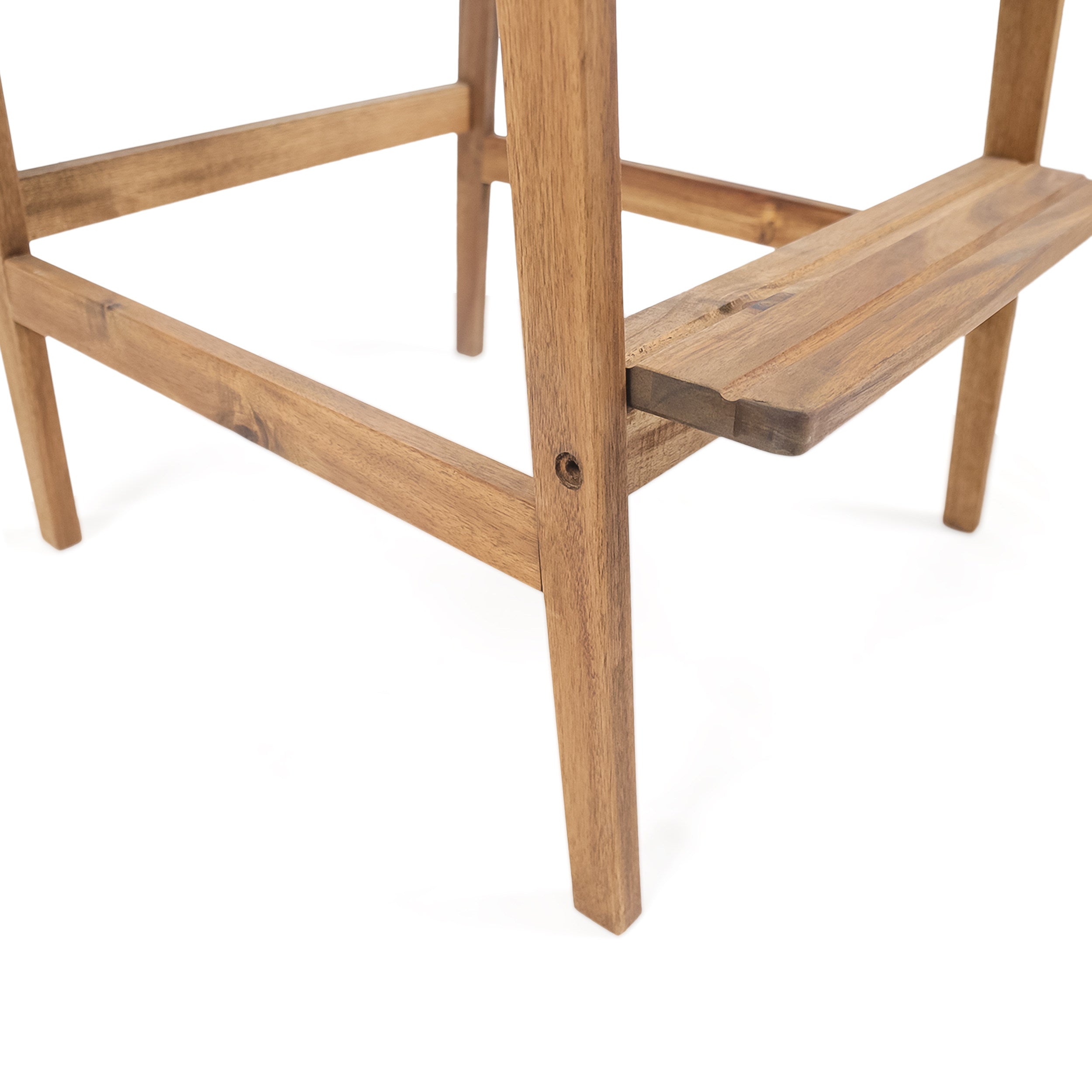 Malibu Outdoor Finished Acacia Wood Adirondack Barstools