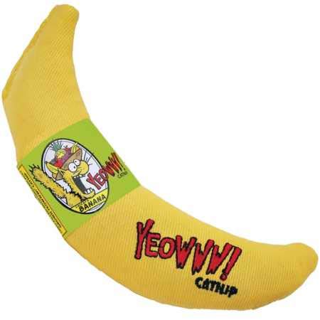 Yeowww Catnip Toy， Yellow Banana