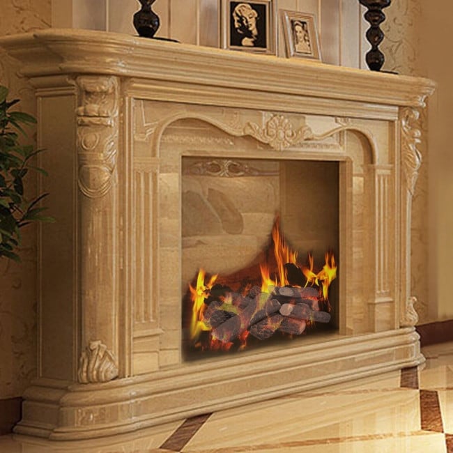 9 pcs Ceramic Fireplace Imitation Wood Propane Log Set   1 x 9\