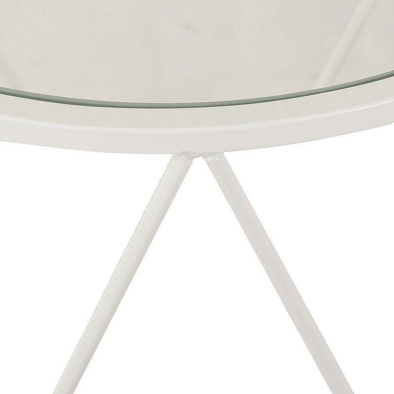 HomePop Metal and Glass Triangle Accent Table