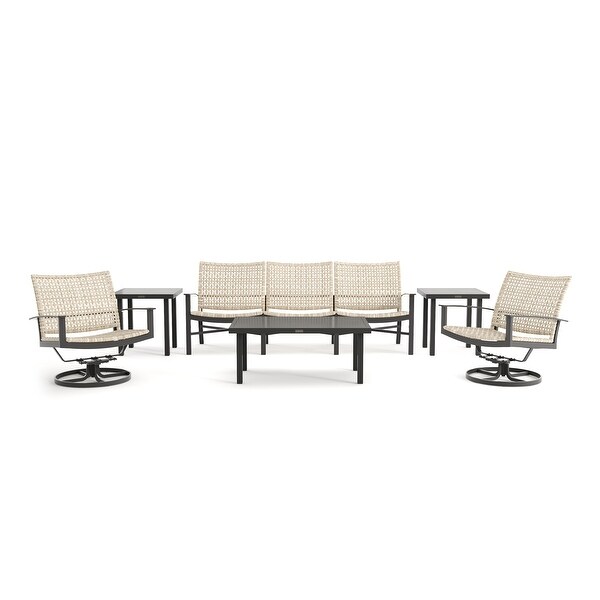 Winston Jasper 6-Piece Sofa， Swivel Lounge Chair and Side Table Seating Set - Overstock - 32282672