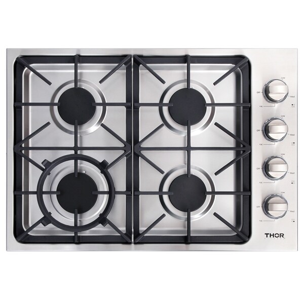 30 Inch Professional Drop-In Gas Cooktop with Four Burners