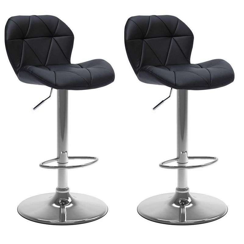 CorLiving Adjustable Barstool Bonded Leather (Set of 2)