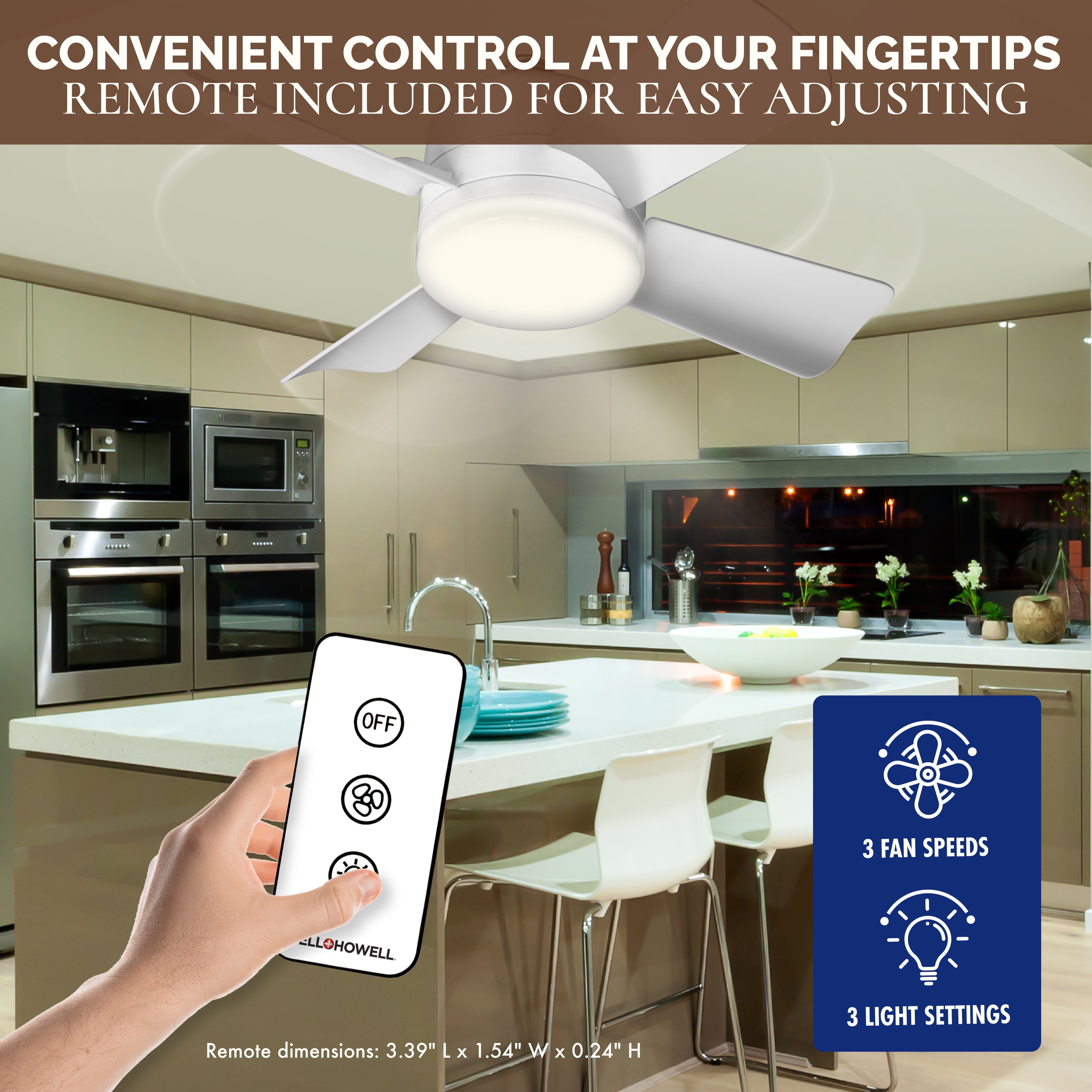 Socket Fan Ceiling Fan with Light Adjustable Ceiling Light 1000 Lumens As Seen On TV