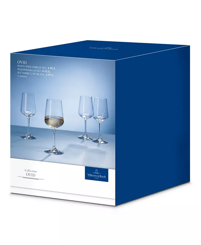 Villeroy and Boch Ovid White Wine Glass Set of 4