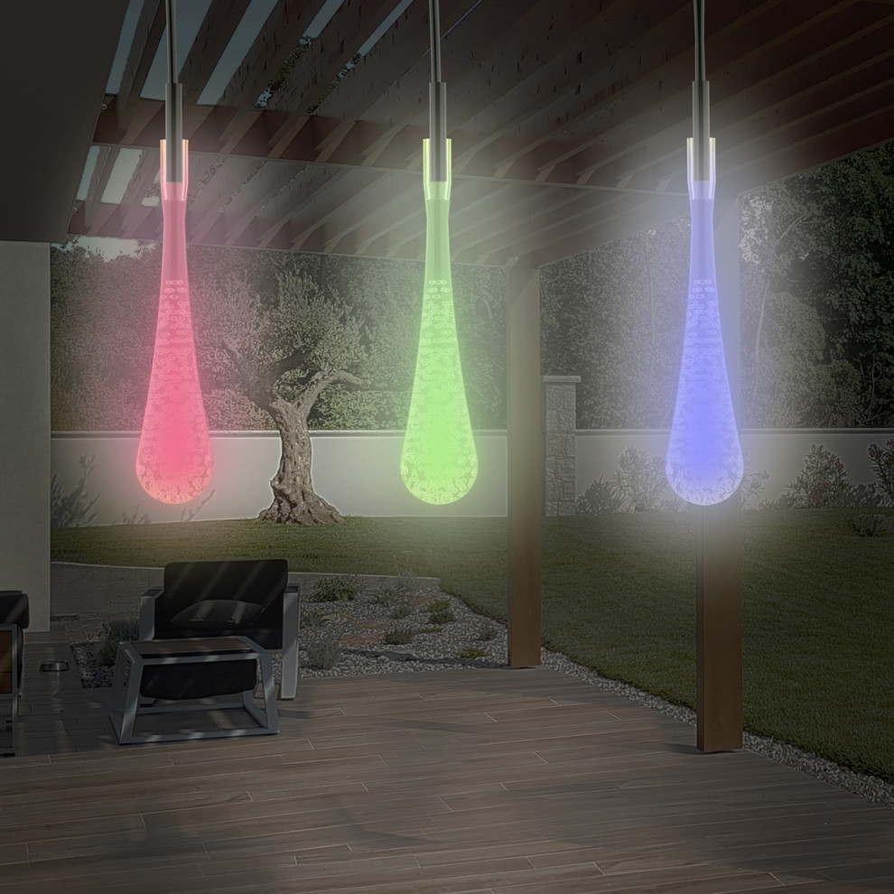 Pure Garden 8 Mode Solar LED String Lights   Contemporary   Outdoor Rope And String Lights   by Trademark Global  Houzz