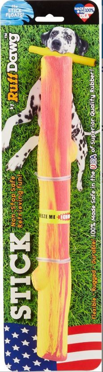 RuffDawg Rubber Twig/Stick Crunch Retrieving Dog Toy