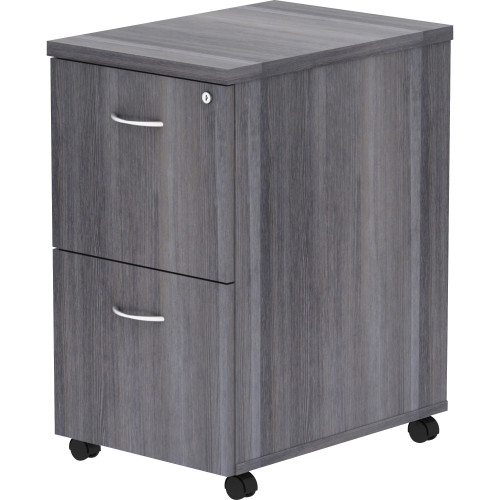 Lorell Weathered Charcoal Laminate Desking Pedestal - 2-Drawer (69561)