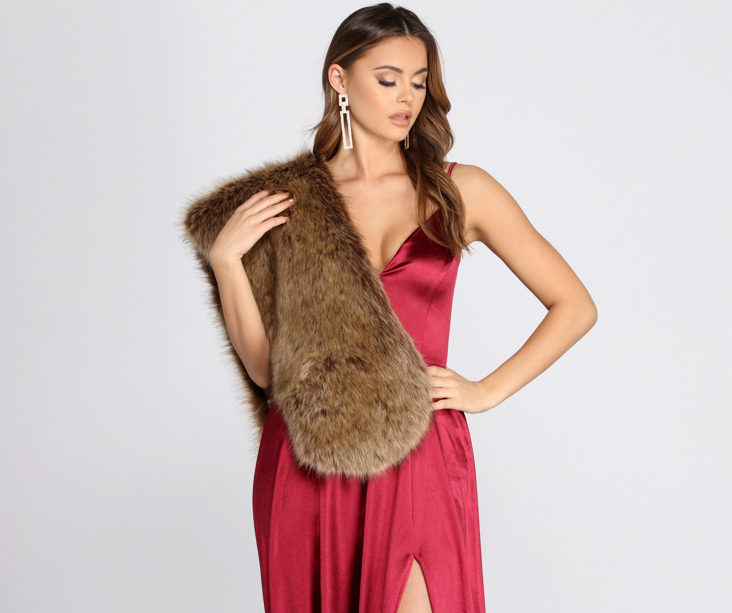 An Exquisite Moment Faux Fur Shawl