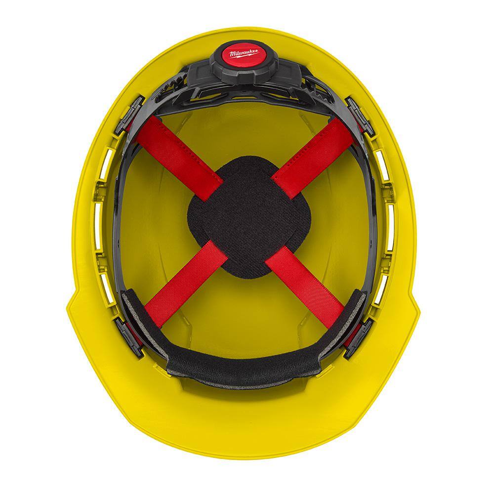 MW BOLT Yellow Type 1 Class C Front Brim Vented Hard Hat with 4 Point Ratcheting Suspension 48-73-1202