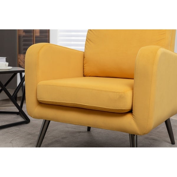 Modern Upholstered Accent Chair with Metal Legs