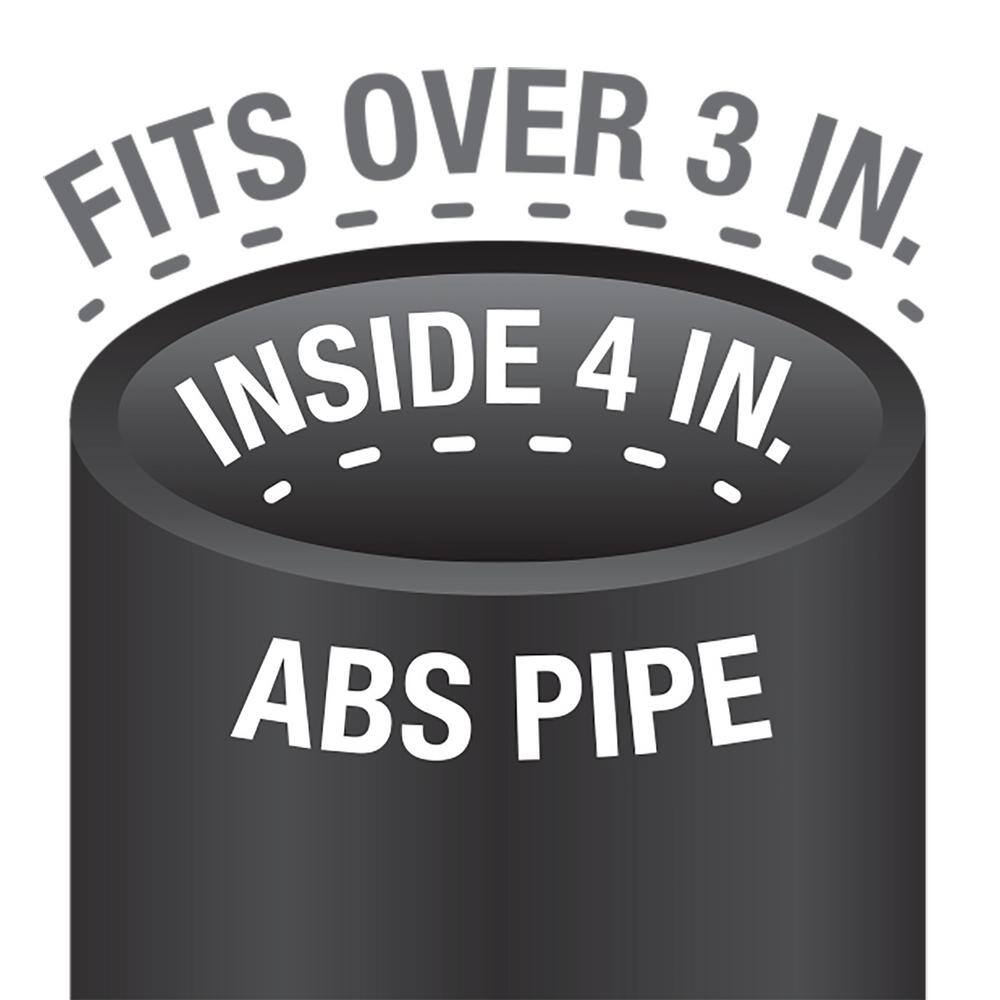 Oatey Fast Set 3 in. Outside Fit 4 in. Inside Fit ABS Open Hub Toilet Flange with Plastic Ring 435022