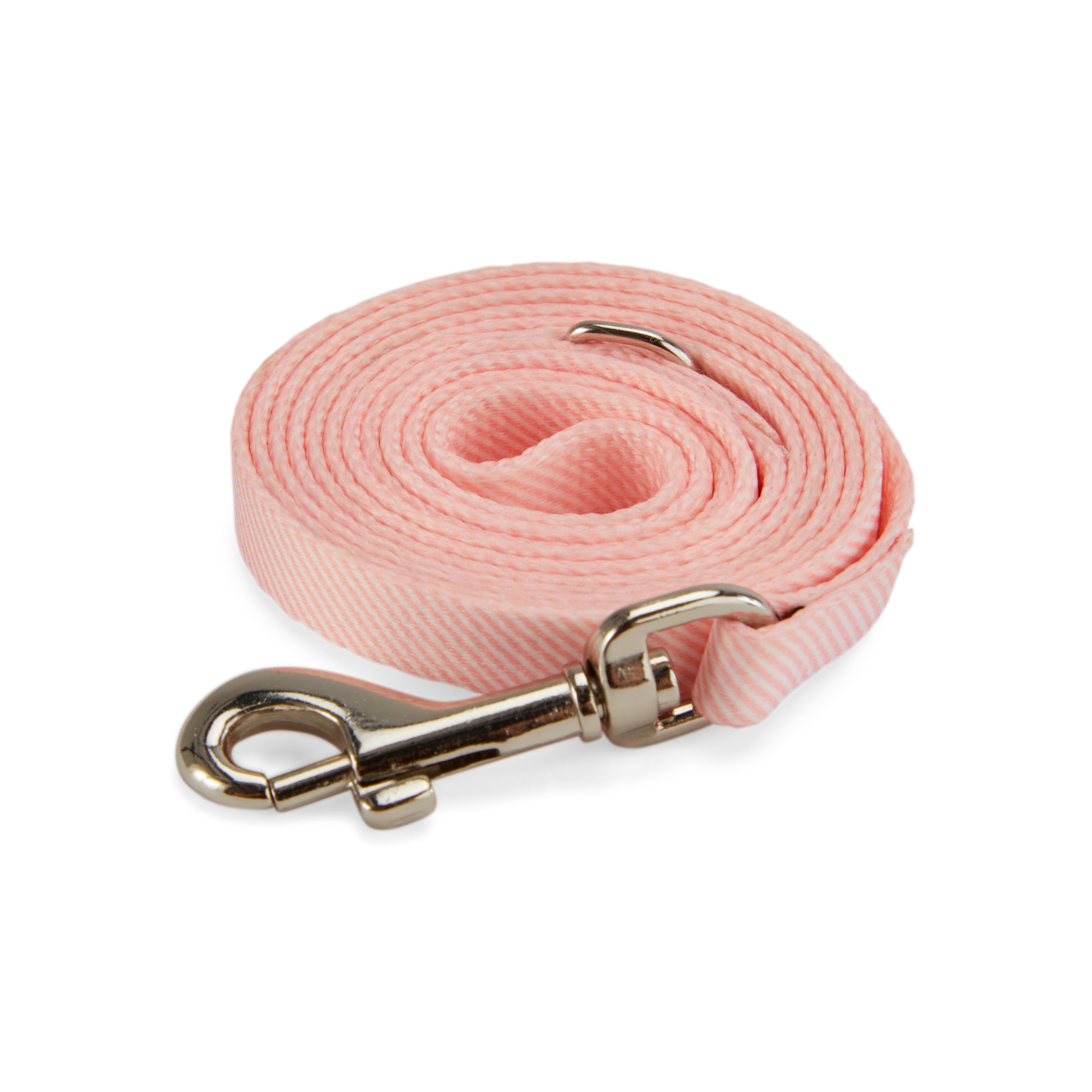 YOULY Pink Seersucker for Style Kitten Harness  Leash Set， Small