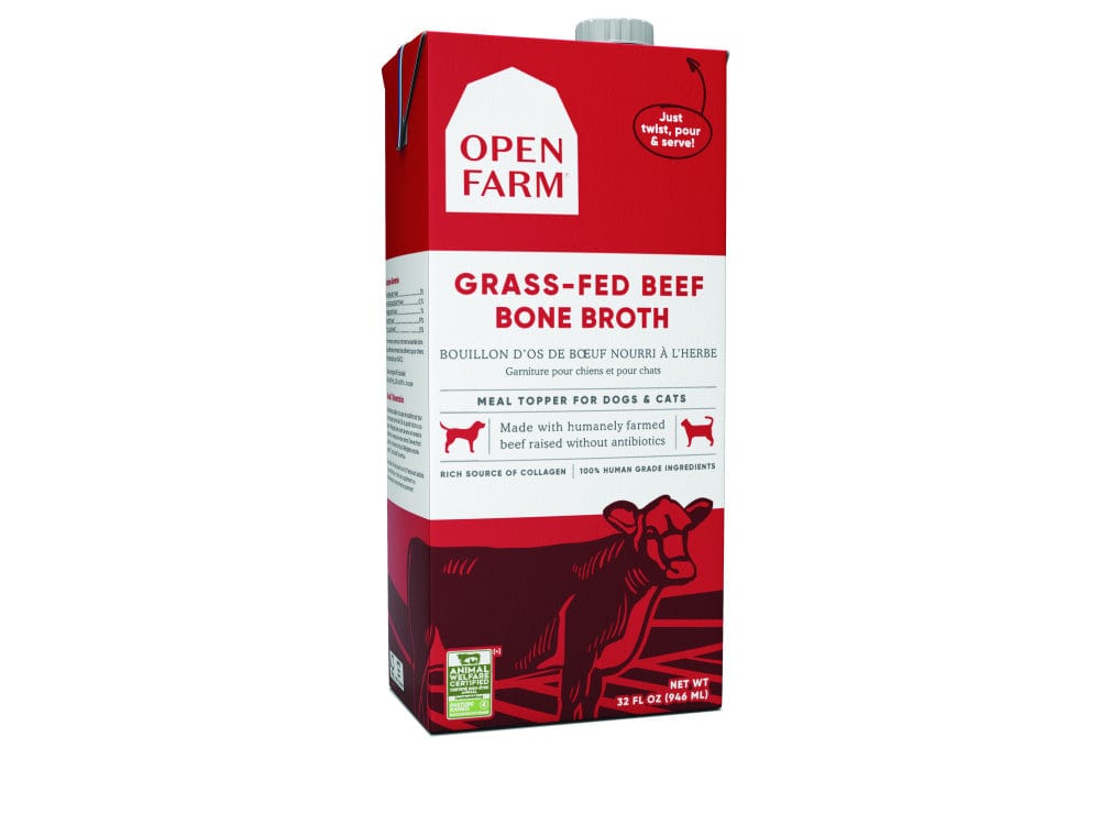 Open Farm Grass-Fed Beef Bone Broth for Dogs and Cats