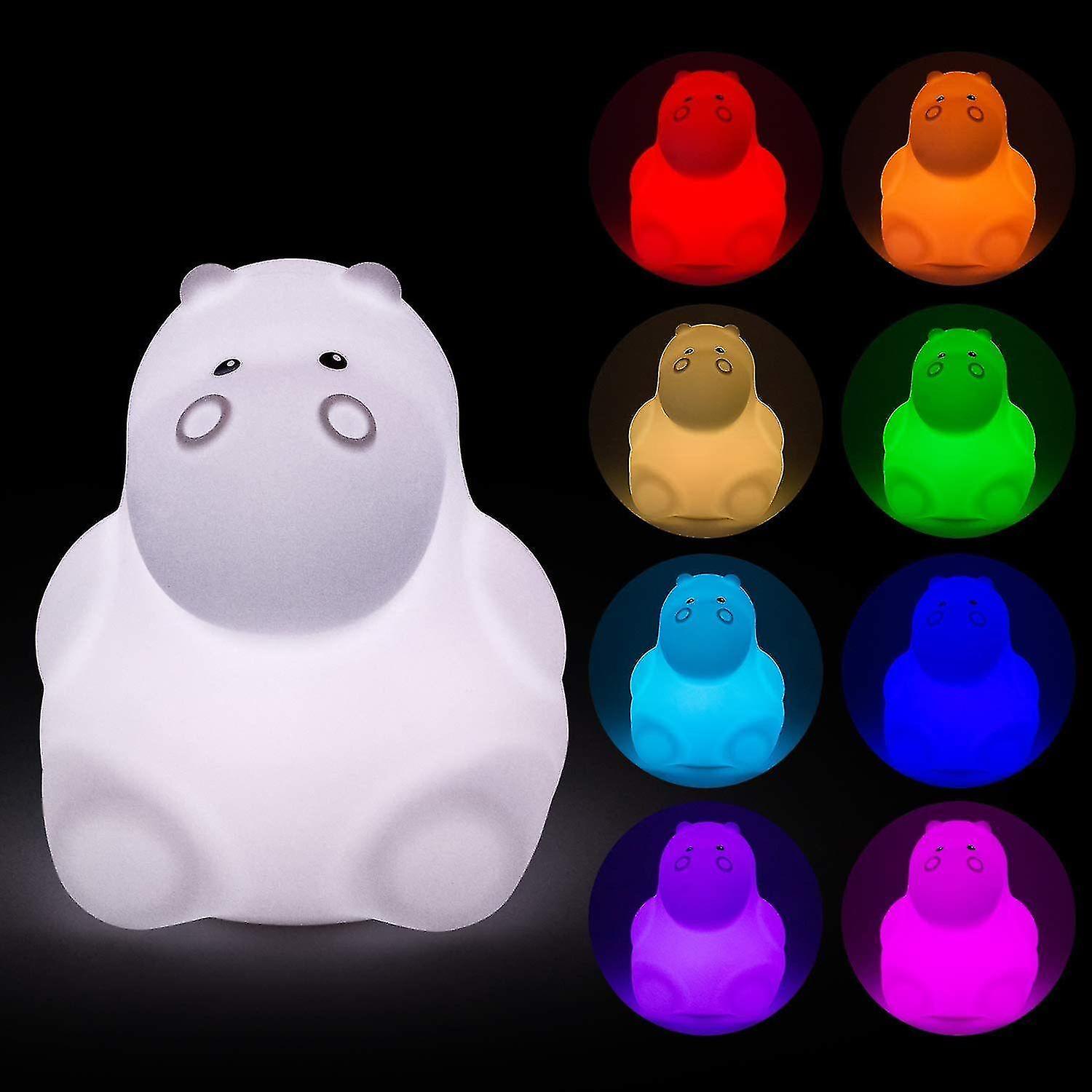 Colorful Child Night Light， Touch Light Led Night Lamp， 9 Colors Usb Rechargeable Sensitive Lamp， Si