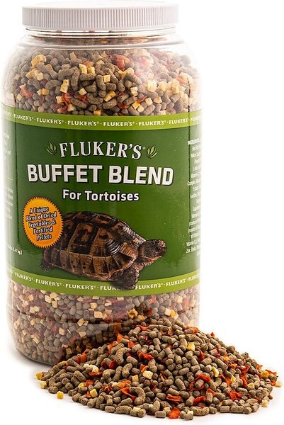 Fluker's Tortoise Buffet Blend Reptile Food， 3.25-lb bag